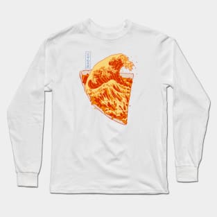 The Great Wave of Pizza Long Sleeve T-Shirt